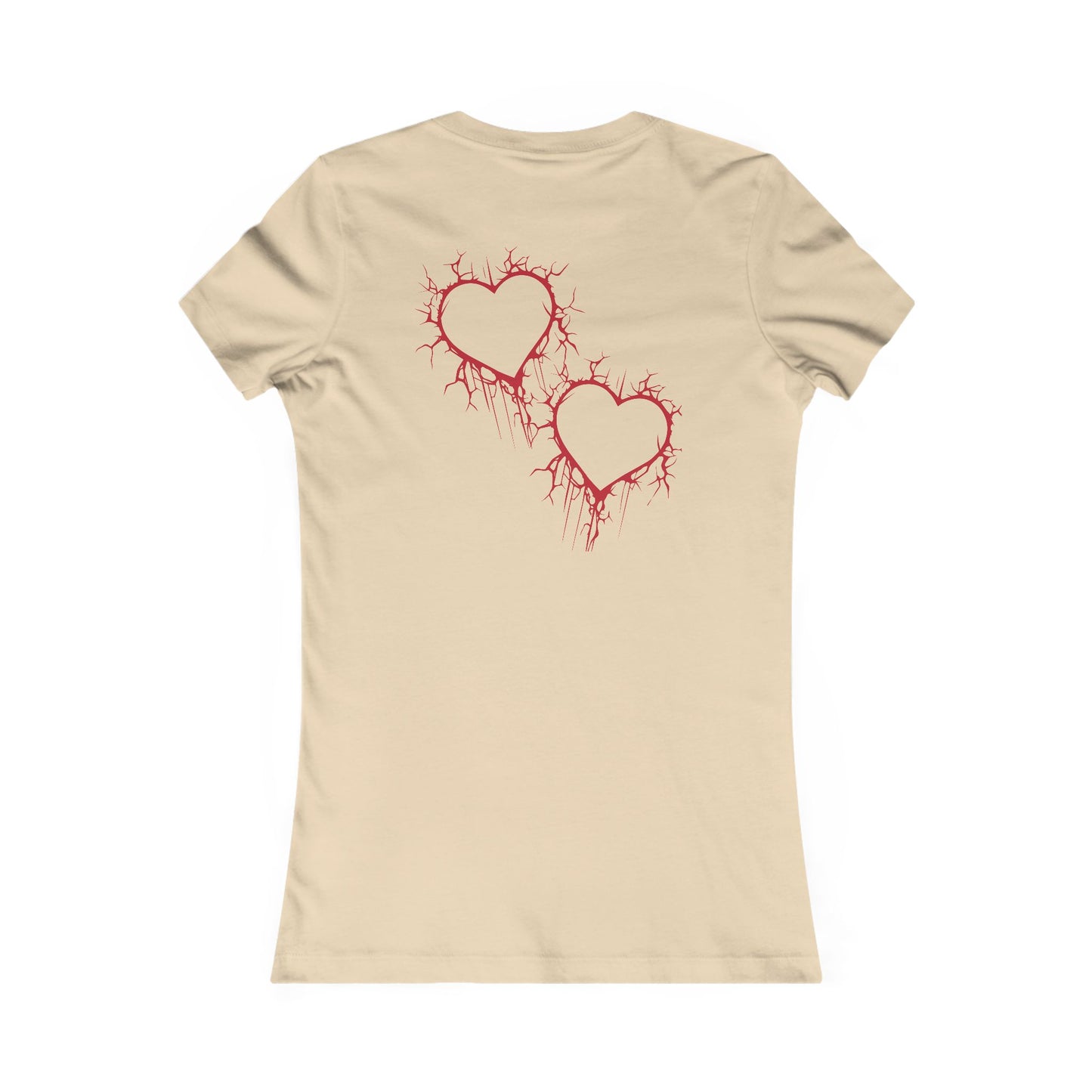 Cracked Hollow Heart  Slim-Fit T-Shirt (in Crimson Red)