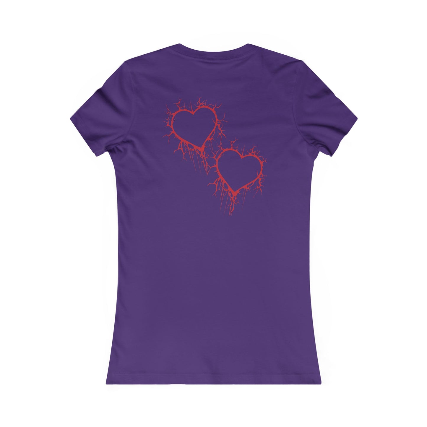 Cracked Hollow Heart  Slim-Fit T-Shirt (in Crimson Red)