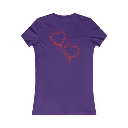 Cracked Hollow Heart  Slim-Fit T-Shirt (in Crimson Red)