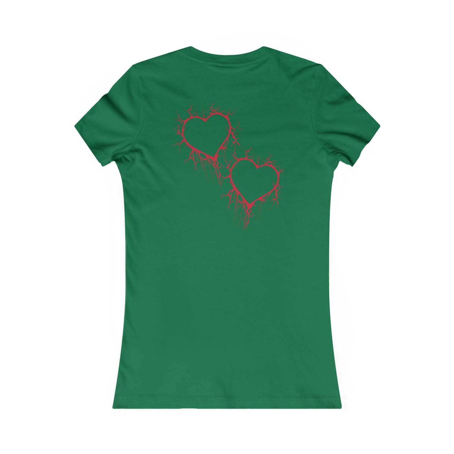 Cracked Hollow Heart  Slim-Fit T-Shirt (in Crimson Red)