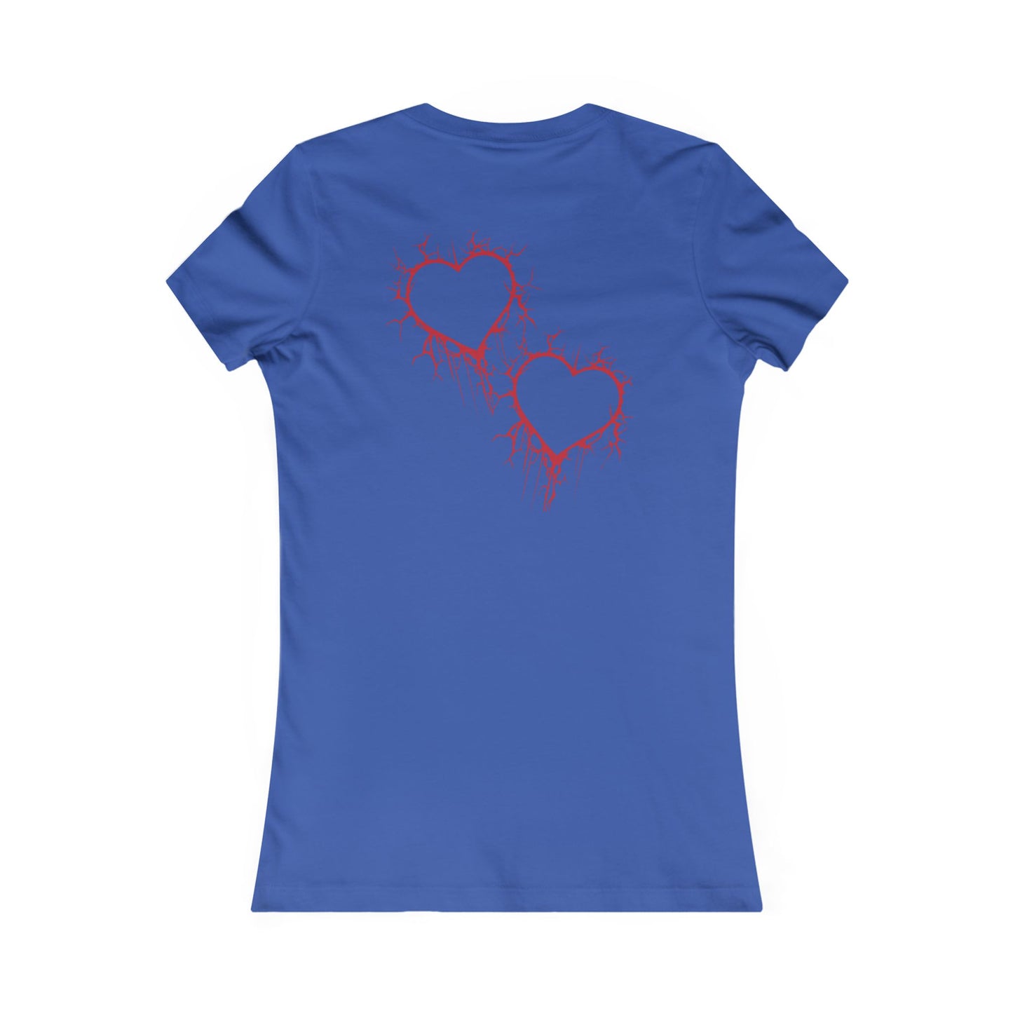 Cracked Hollow Heart  Slim-Fit T-Shirt (in Crimson Red)