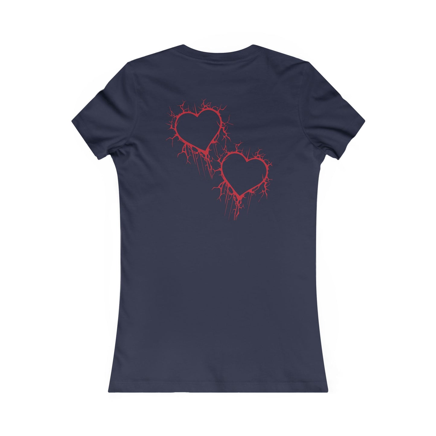 Cracked Hollow Heart  Slim-Fit T-Shirt (in Crimson Red)