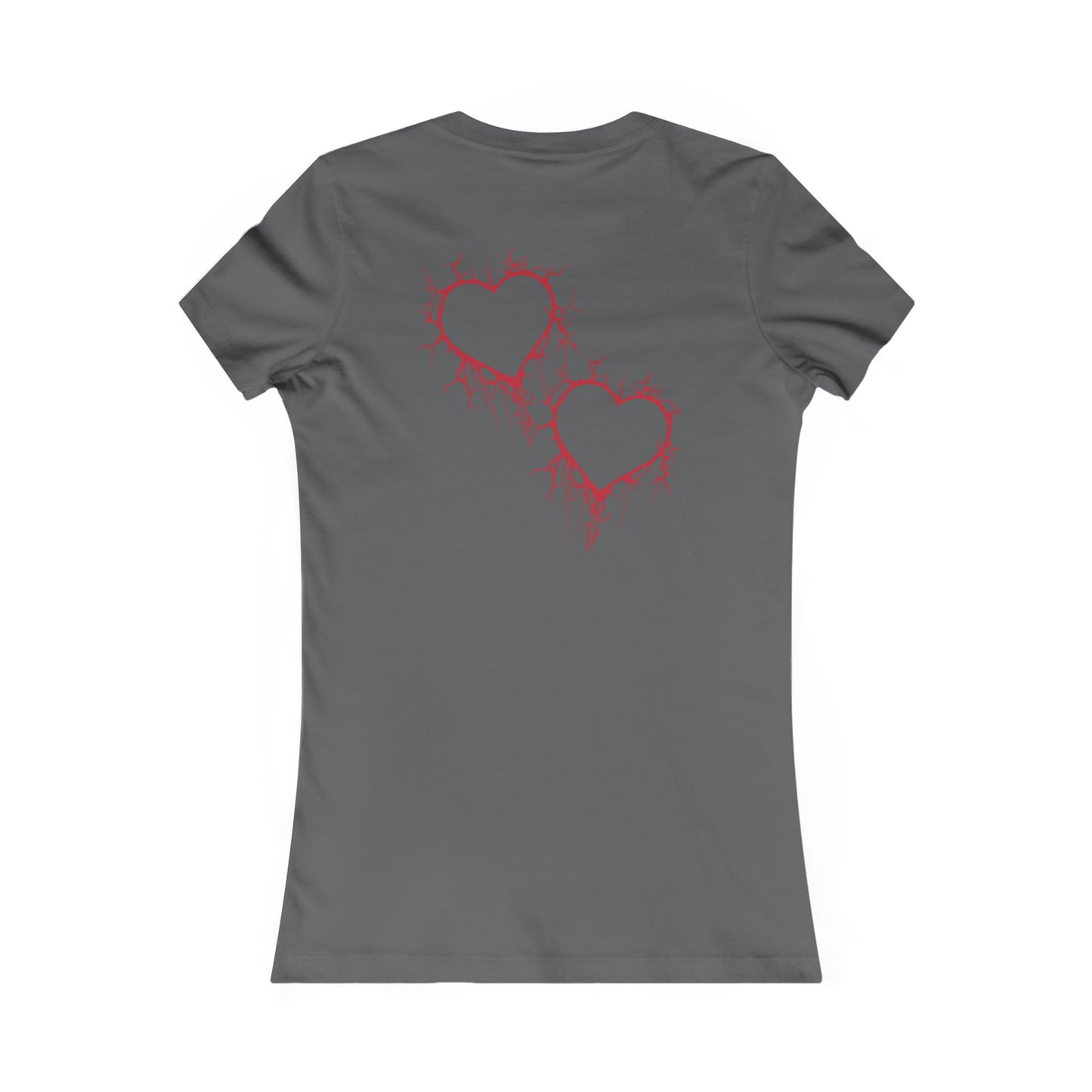 Cracked Hollow Heart  Slim-Fit T-Shirt (in Crimson Red)