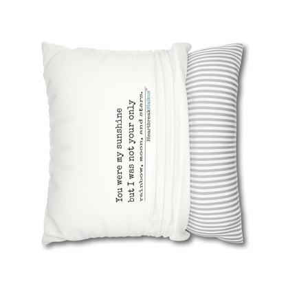 You Were My Sunshine Haiku - Faux Suede Square Pillowcase (Summer 2025 collection)