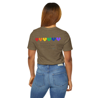It's Not Me/You Haiku - Unisex Jersey T-Shirt  (Rainbow Hearts Collection)