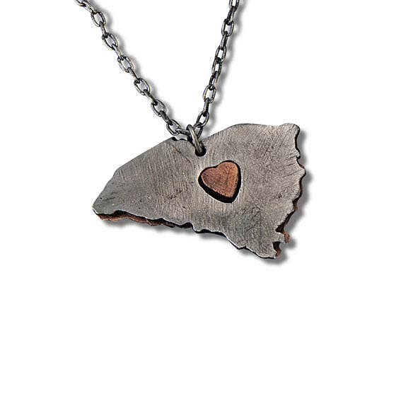 Home State Jewelry - Pewter State Necklace (Arkansas)