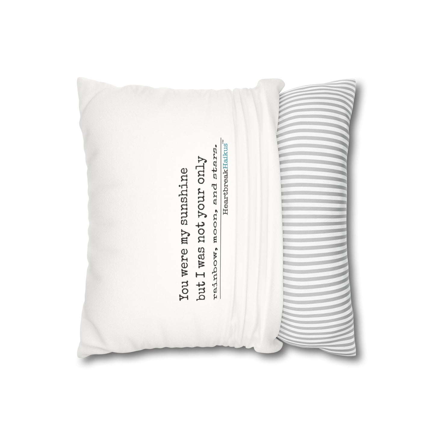 You Were My Sunshine Haiku - Faux Suede Square Pillowcase (Summer 2025 collection)