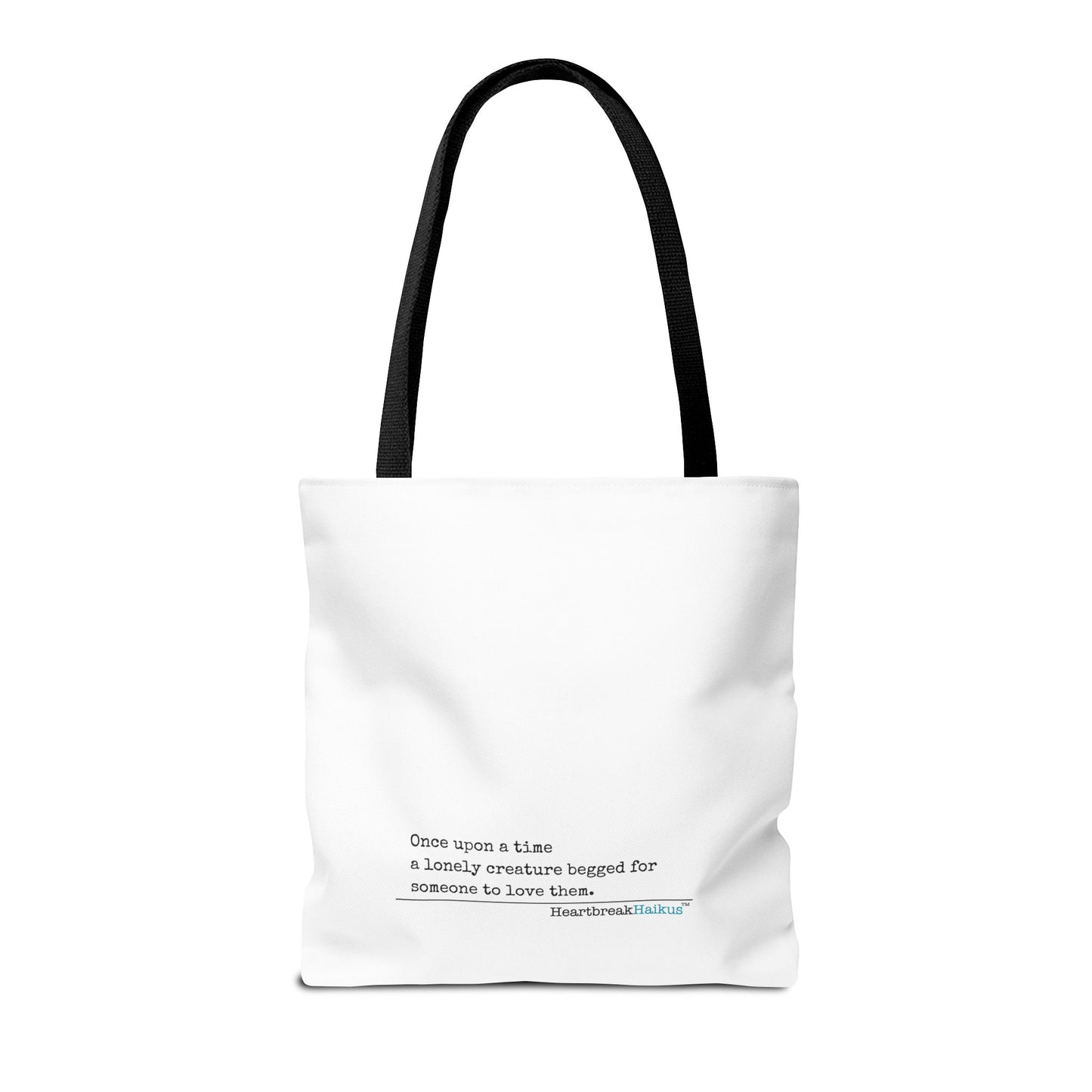 A Lonely Creature Begged Frankenstein Haiku - Tote Bag (Dual-sided print in Snow White)