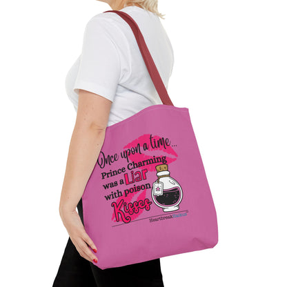 Prince Charming's Poison Kisses Haiku - Tote Bag (Dual-sided print in Candy Pink)