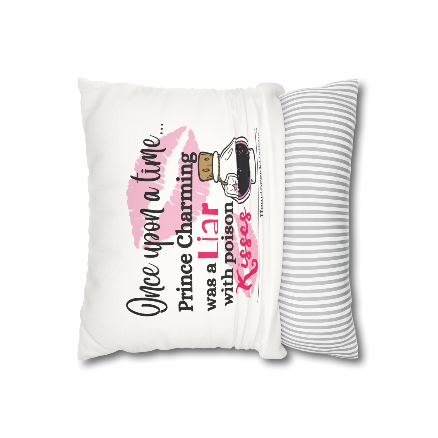 Prince Charming's Poison Kisses - Faux Suede Square Pillowcase