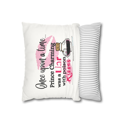 Prince Charming's Poison Kisses - Faux Suede Square Pillowcase