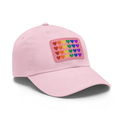 Rainbow Hearts - Adjustable Baseball Cap (4-Rows Design)