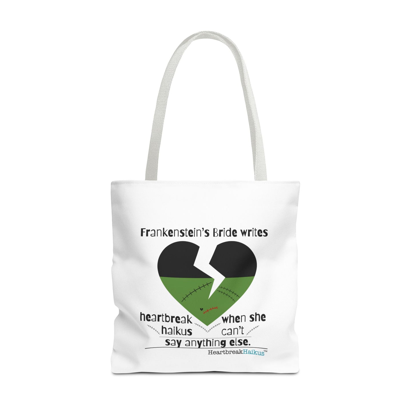Frankenstein's Bride Writes Heartbreak Haikus - Tote Bag (Dual-sided print in Snow White)