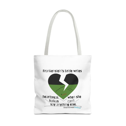 Frankenstein's Bride Writes Heartbreak Haikus - Tote Bag (Dual-sided print in Snow White)