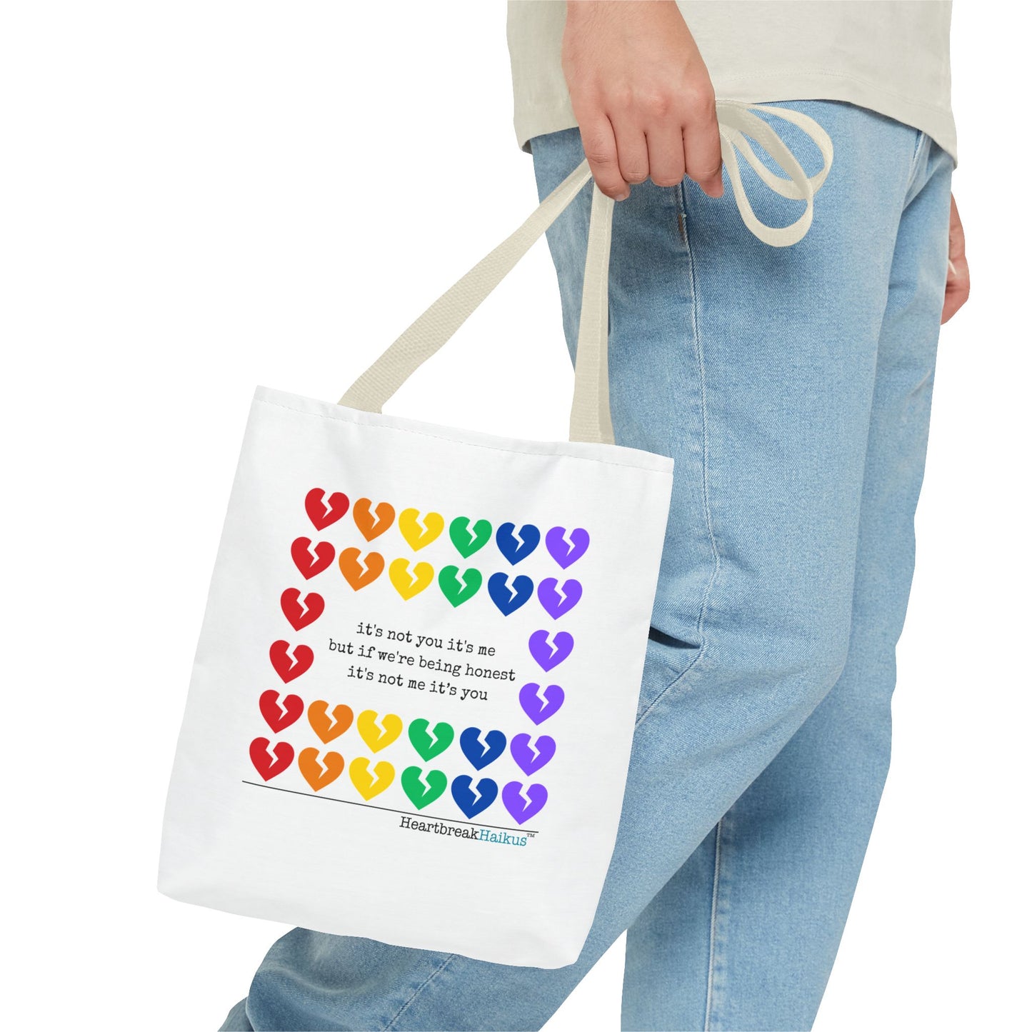 It's Not You/Me Haiku - Tote Bag (Rainbow Hearts Collection)