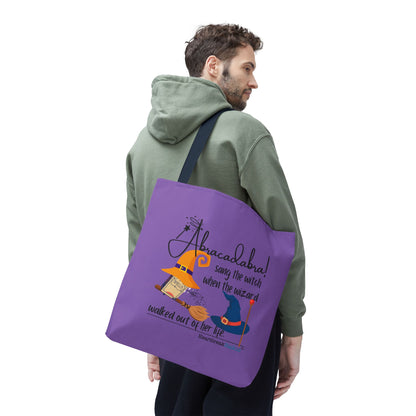 Abracadabra Sang the Witch Haiku - Tote Bag (Dual-sided print in Purple Grape)