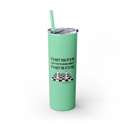 It's Not you/Me Haiku - Skinny Venti Tumbler with Eco-Friendly, Reusable, Matching Straw, 20oz