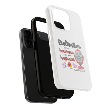 Harbinger of Happiness Tough Phone Cases (white), iPhone 11-16 or Samsung Galaxy S21-S24