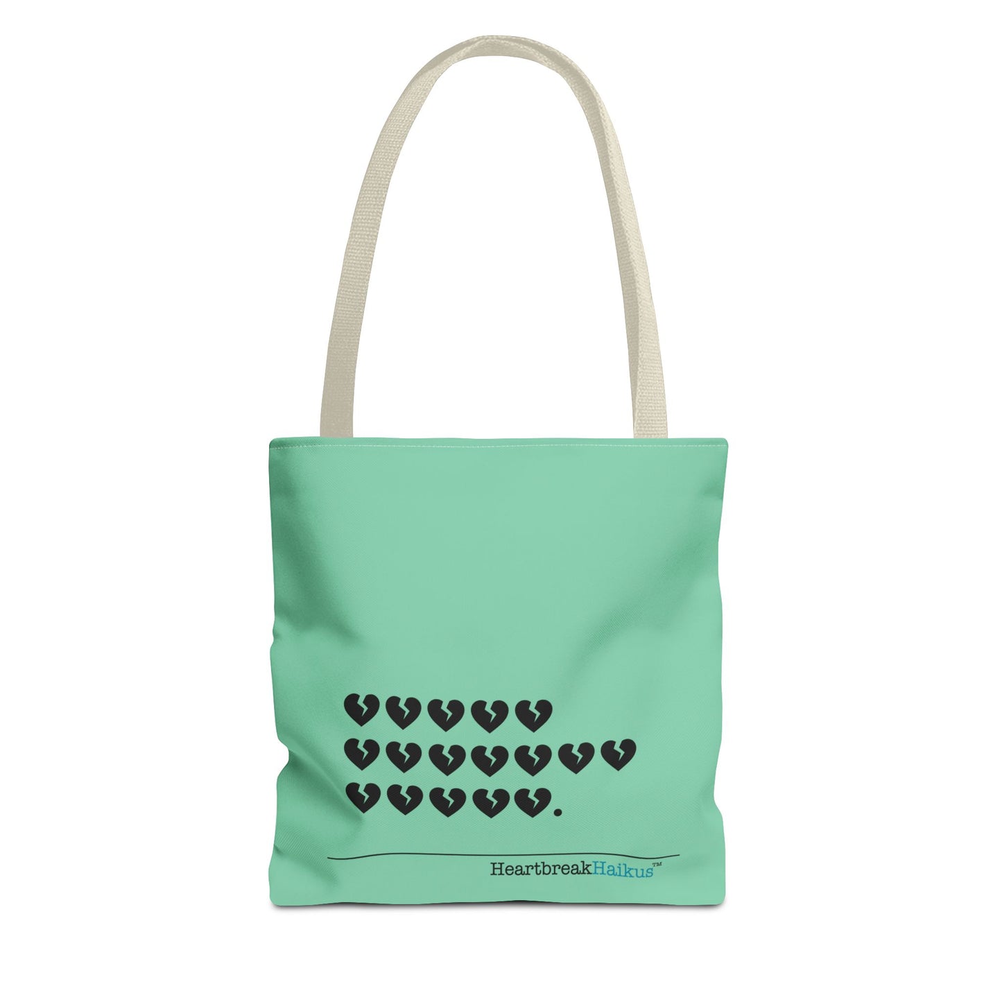 "Hieroglyph Heartbreak Haiku" Tote Bag (in Spearmint)
