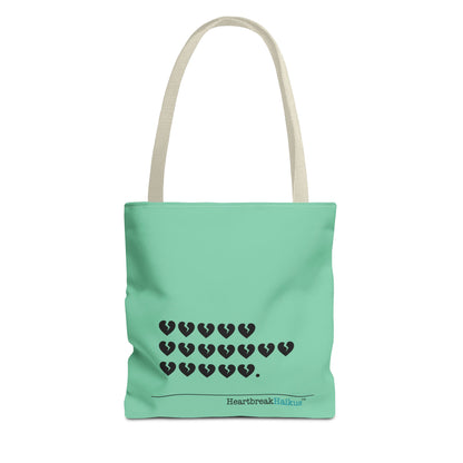 "Hieroglyph Heartbreak Haiku" Tote Bag (in Spearmint)