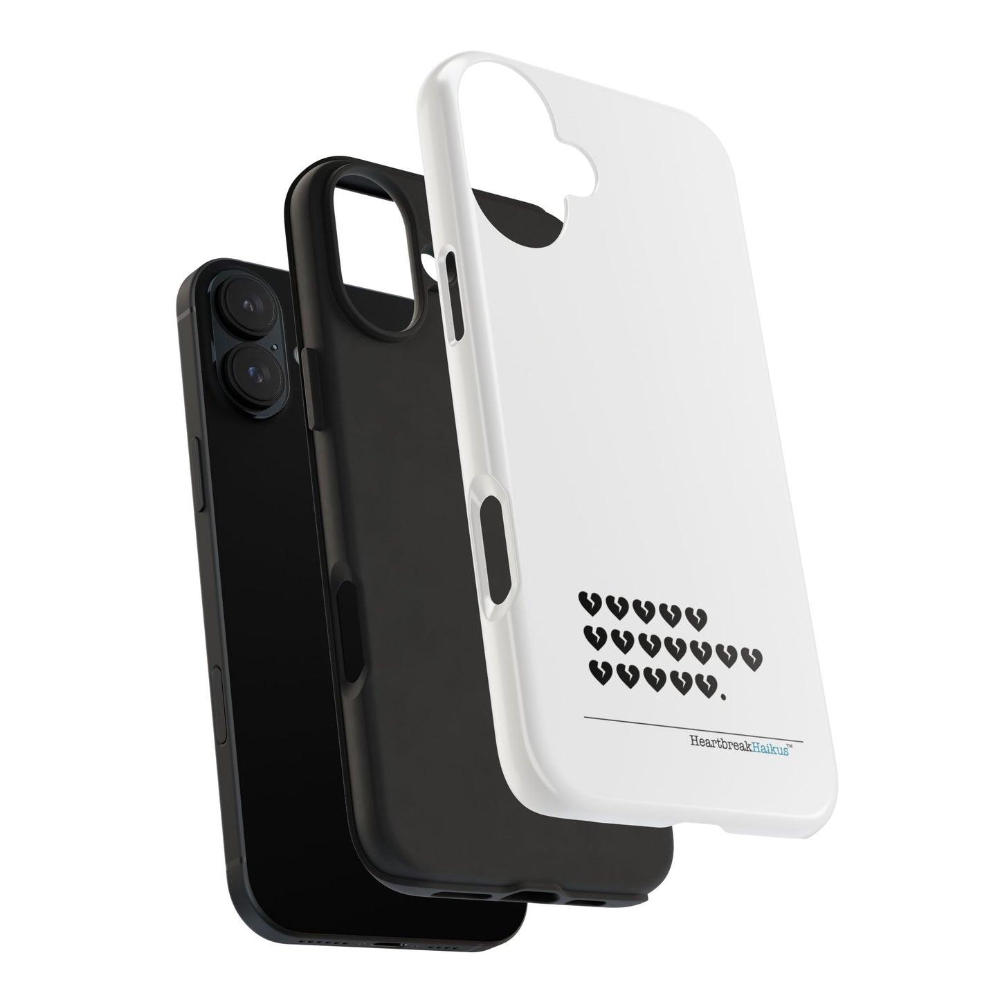 Hieroglyph Heartbreak Haiku Tough Phone Cases (white)