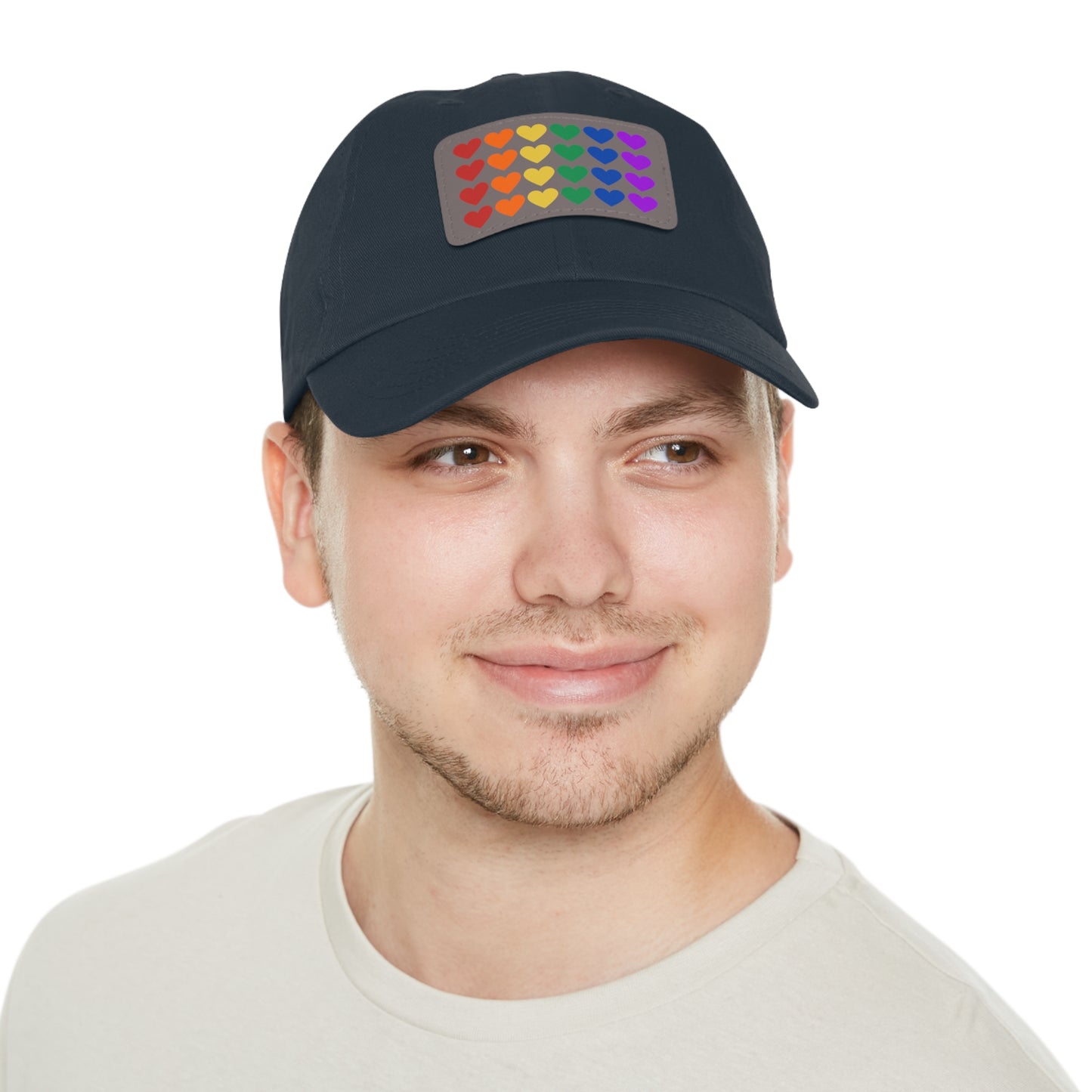 Rainbow Hearts - Adjustable Baseball Cap (4-Rows Design)