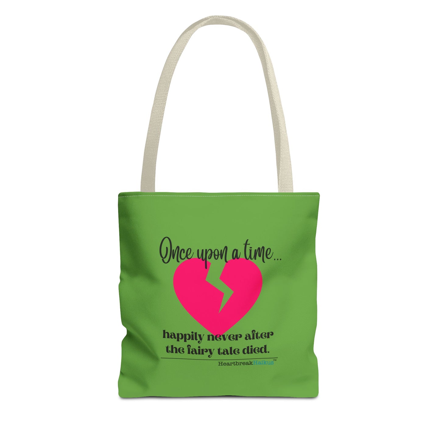 The Fairy Tale Died Haiku - Tote Bag (Dual-sided print in Wicked Green)