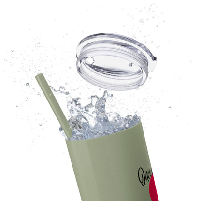 The Fairy Tale Died Haiku - Skinny Venti Tumbler with Eco-Friendly, Reusable, Matching Straw, 20oz