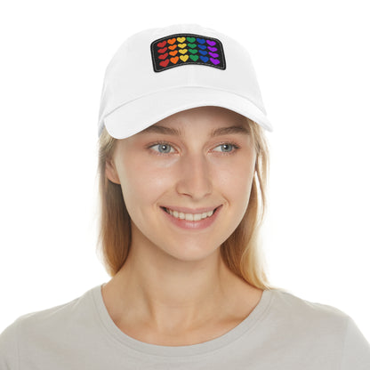 Rainbow Hearts - Adjustable Baseball Cap (4-Rows Design)