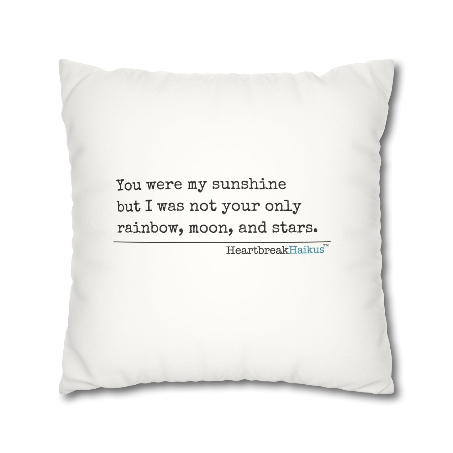 You Were My Sunshine Haiku - Faux Suede Square Pillowcase