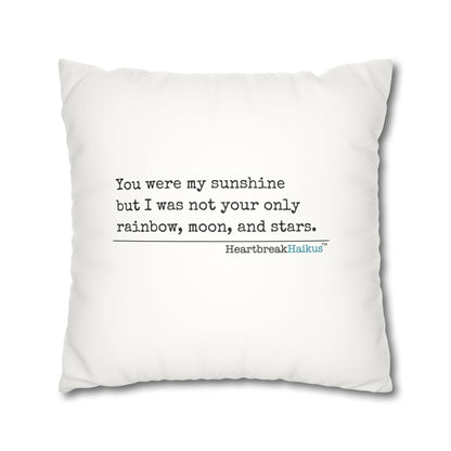 You Were My Sunshine Haiku - Faux Suede Square Pillowcase