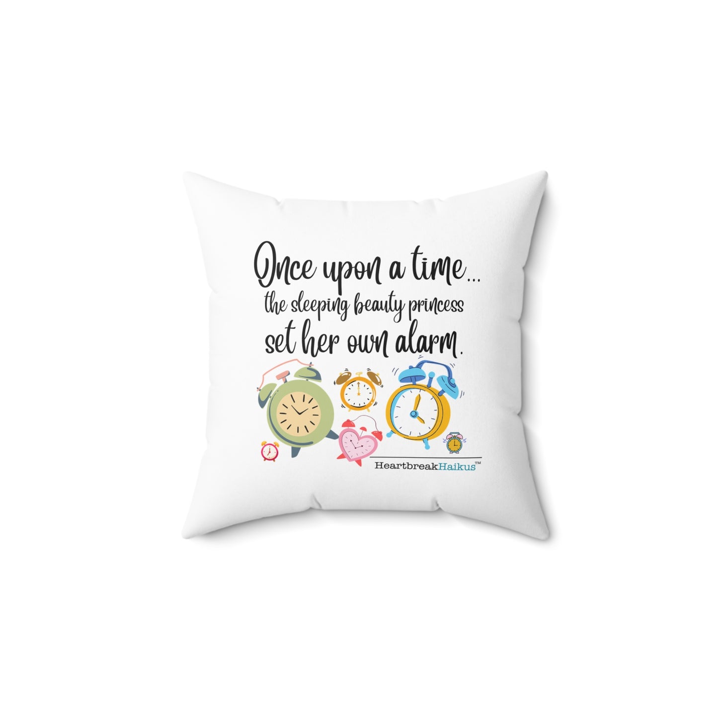 Sleeping Beauty's Alarm - Faux Suede Square Pillow