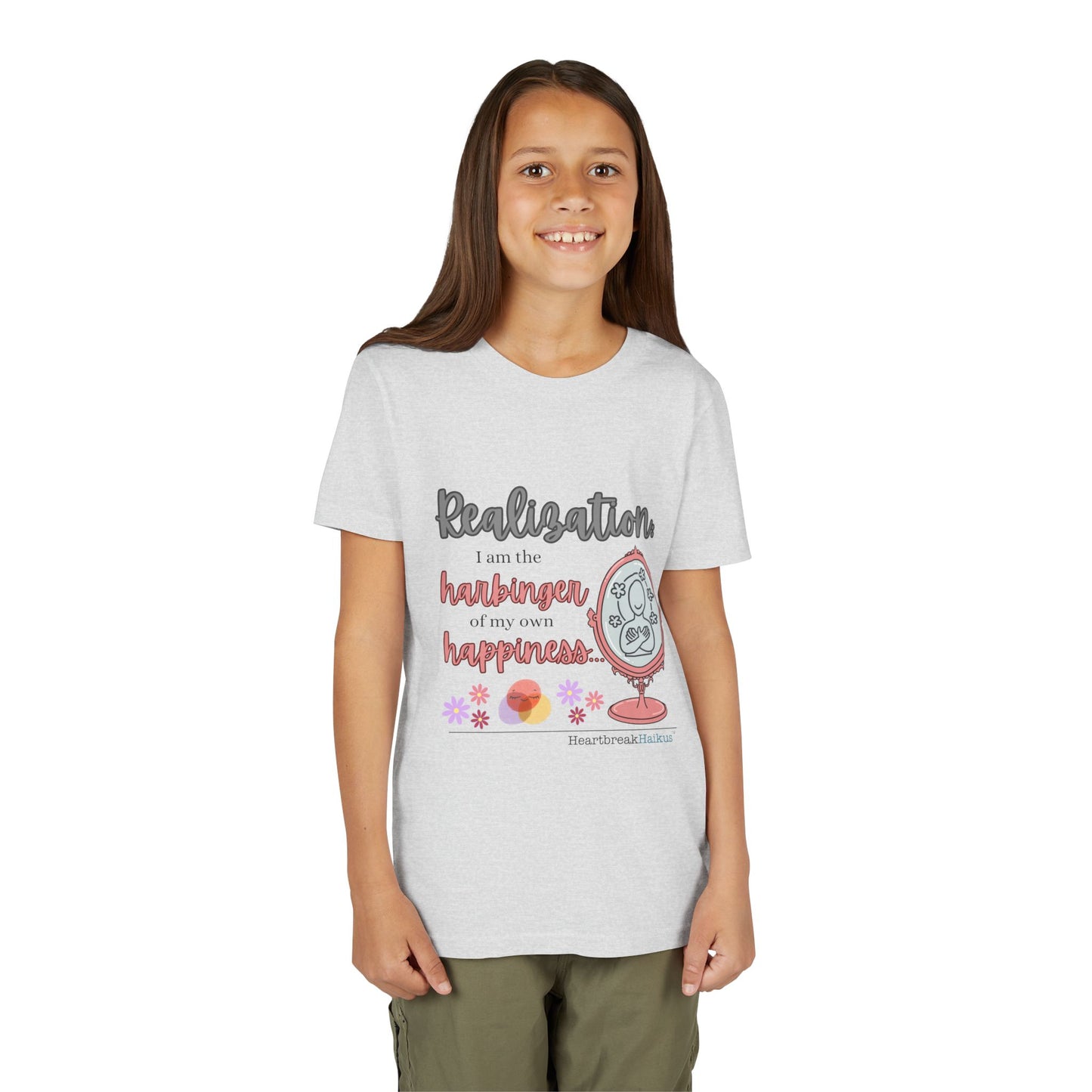 Harbinger of Happiness Haiku - Youth Medium-Weight Happiness Tee