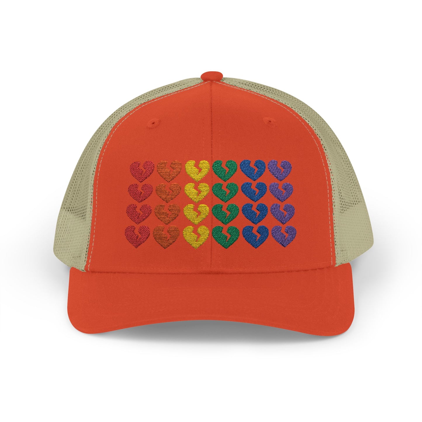 Rainbow Heartbreak Collection - Embroidered Trucker Hat (Only Hearts Collection)