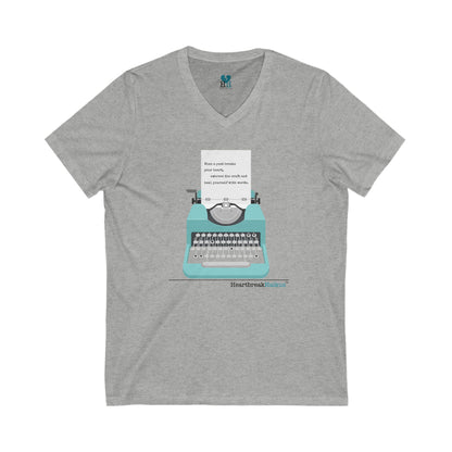 Heal Yourself with Words Haiku - Jersey Short Sleeve V-Neck Tee