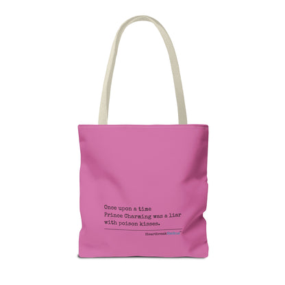 Prince Charming's Poison Kisses Haiku - Tote Bag (Dual-sided print in Candy Pink)