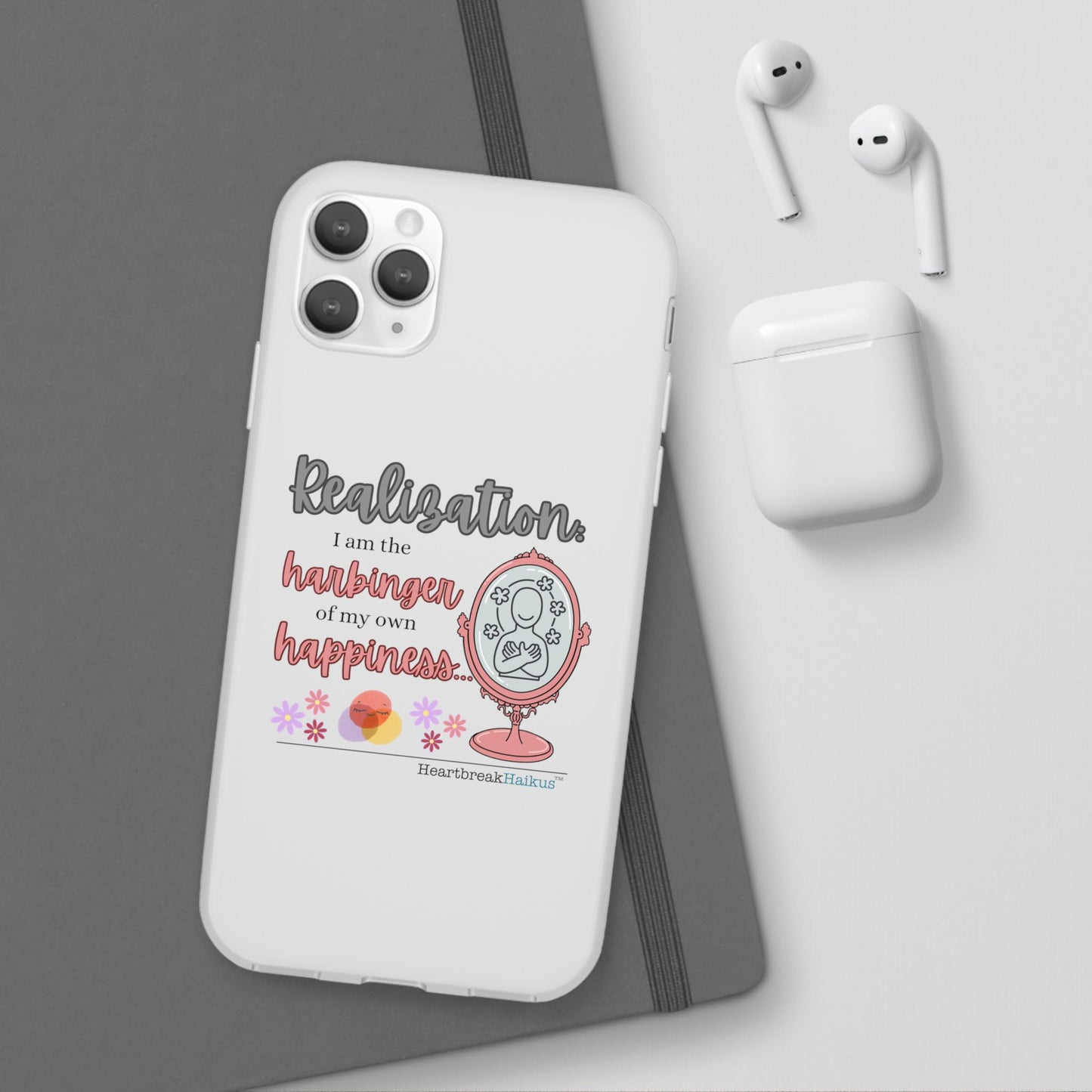 Harbinger of Happiness Haiku - Semi-Transparent Flexible iPhone Case