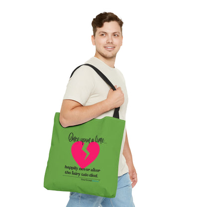 The Fairy Tale Died Haiku - Tote Bag (Dual-sided print in Wicked Green)