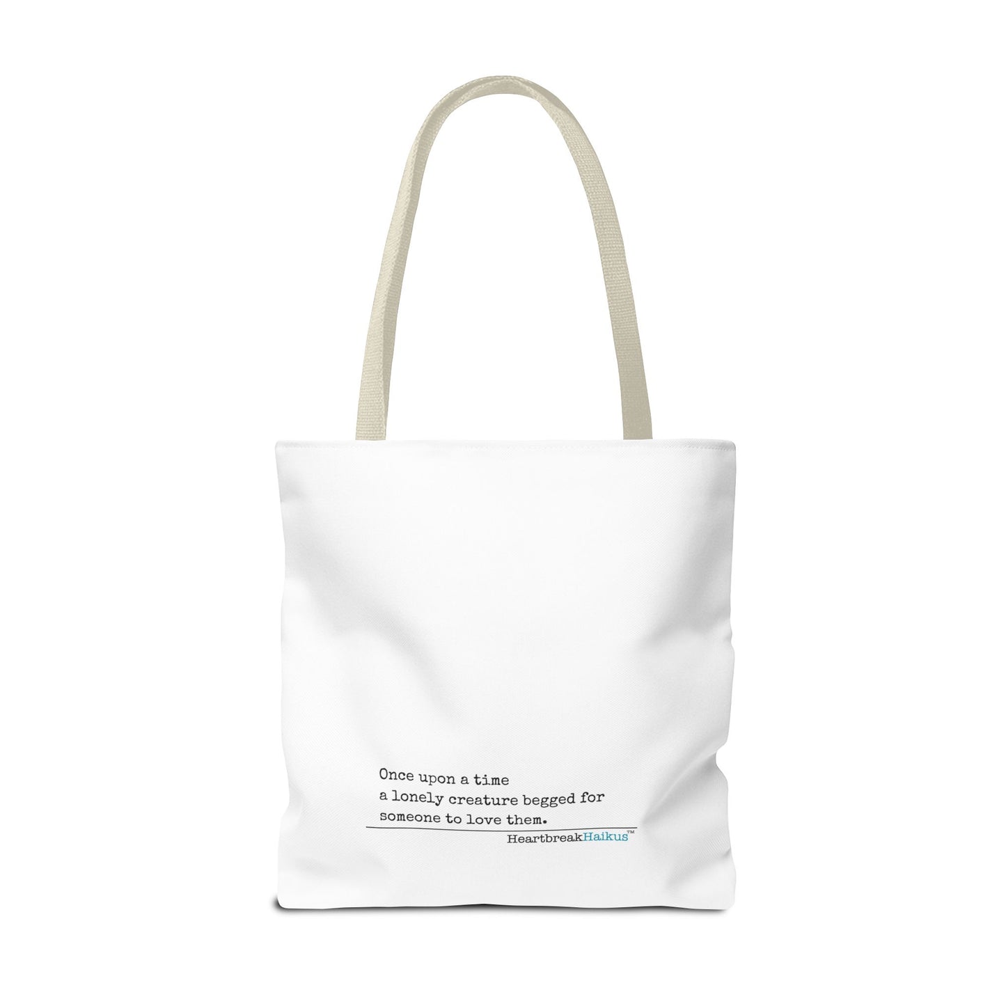 A Lonely Creature Begged Frankenstein Haiku - Tote Bag (Dual-sided print in Snow White)