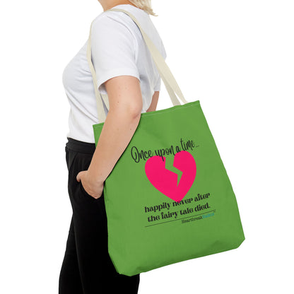 The Fairy Tale Died Haiku - Tote Bag (Dual-sided print in Wicked Green)