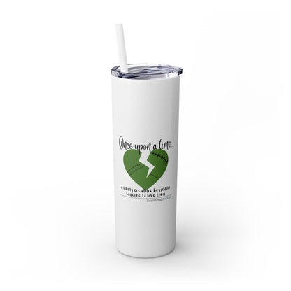 A Lonely Creature Begged Frankenstein Haiku - Skinny Venti Tumbler with Eco-Friendly, Reusable, Matching Straw, 20oz