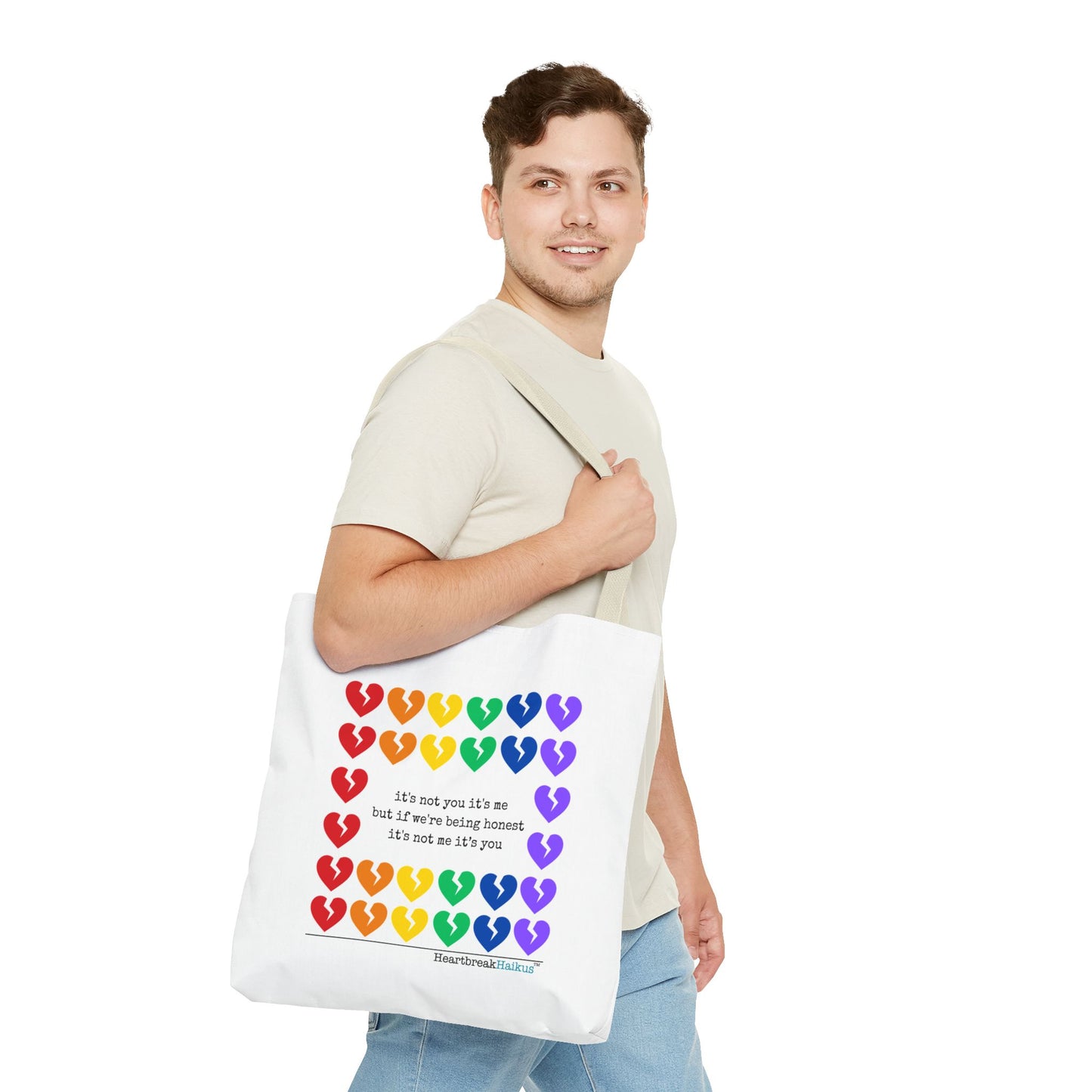 It's Not You/Me Haiku - Tote Bag (Rainbow Hearts Collection)