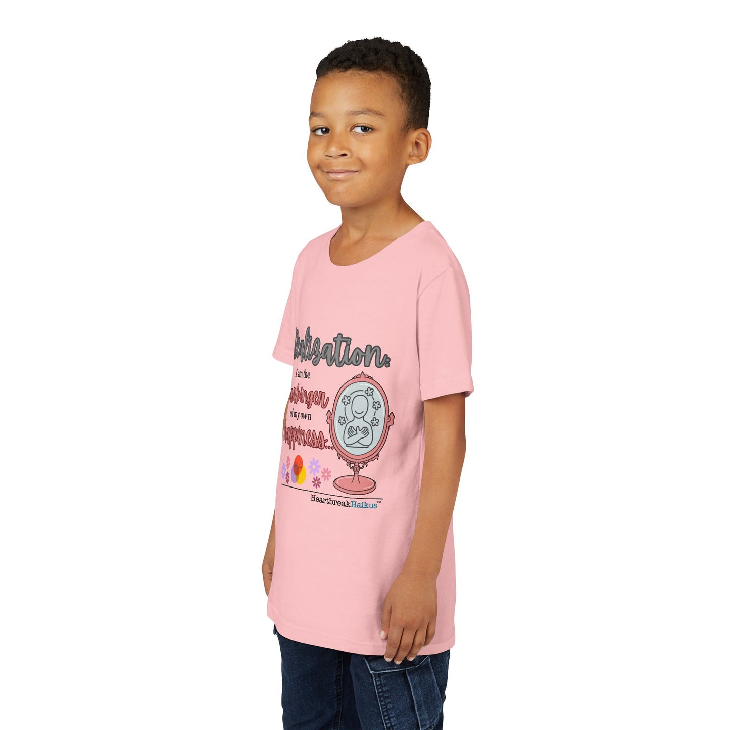Harbinger of Happiness Haiku - Youth Medium-Weight Happiness Tee
