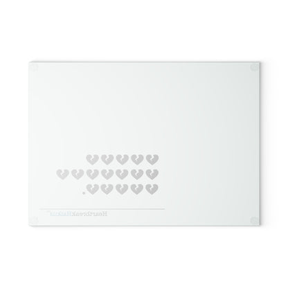 Hieroglyph Heartbreak Haiku Glass Cutting/Charcuterie/Serving Board
