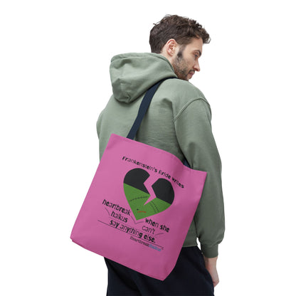 Frankenstein's Bride Writes Heartbreak Haikus - Tote Bag (Dual-sided print in Candy Pink)