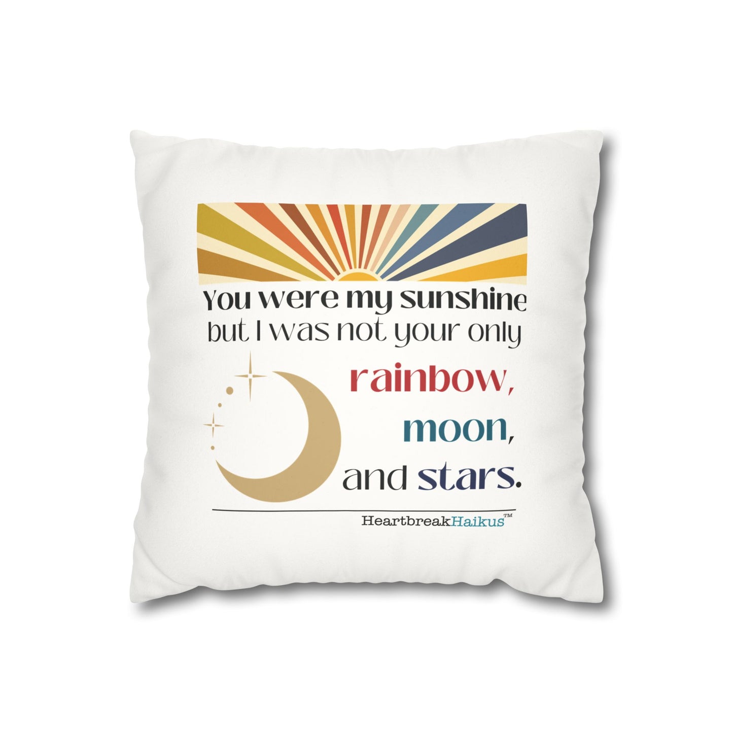 You Were My Sunshine Haiku - Faux Suede Square Pillowcase