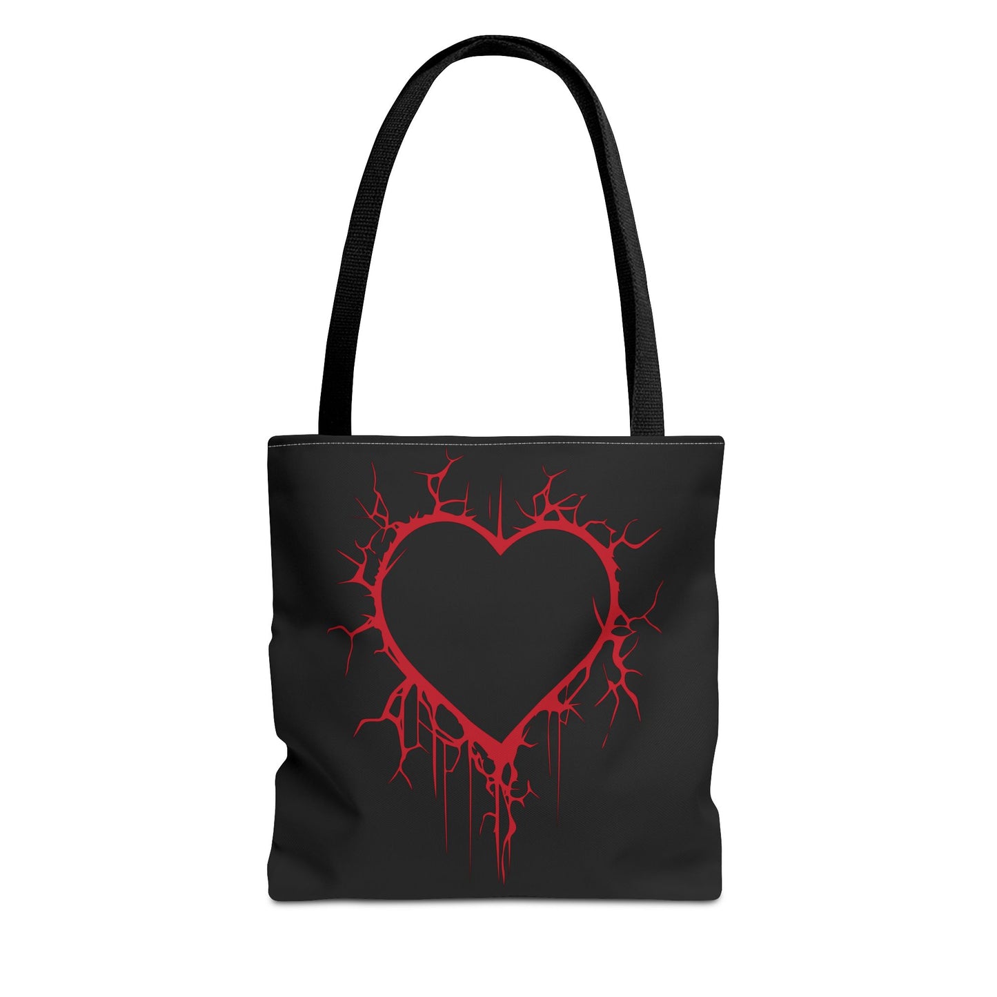 Cracked Heart Tote Bag (in Crimson) - (The Only Hearts Collection)