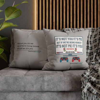 It's Not Me/You Haiku - Faux Suede Square Pillowcase