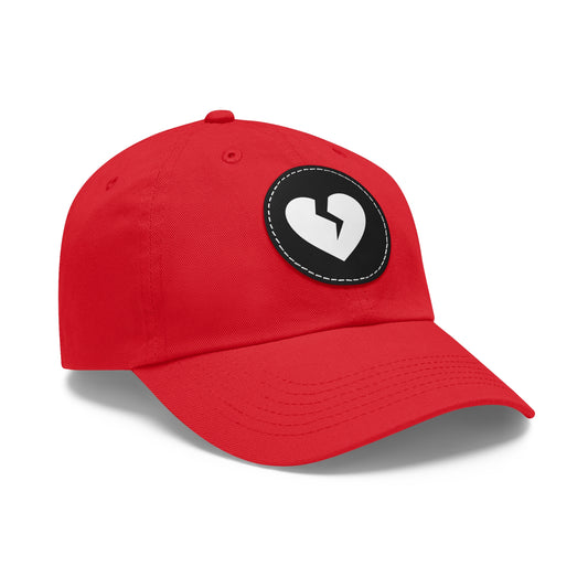 Solo Heart (White Heart) - Leather Patch, Casual Hat (Only Hearts Collection)