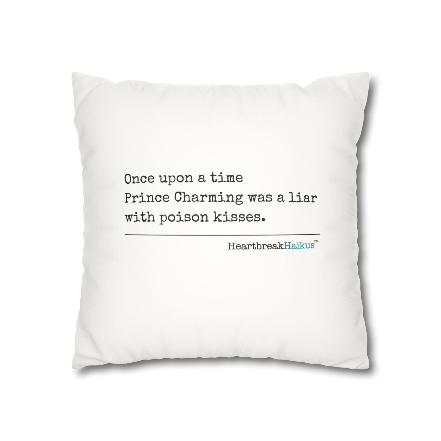 Prince Charming's Poison Kisses - Faux Suede Square Pillowcase